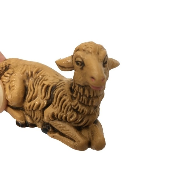 FONTANINI Nativity Sheep Figurines Laying Standing Italy #40 Set of 2 Vintage - Picture 9 of 11